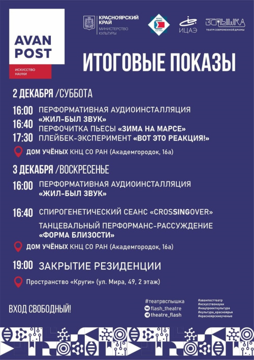 Итоги арт-резиденции «АванПост. Искусство науки»